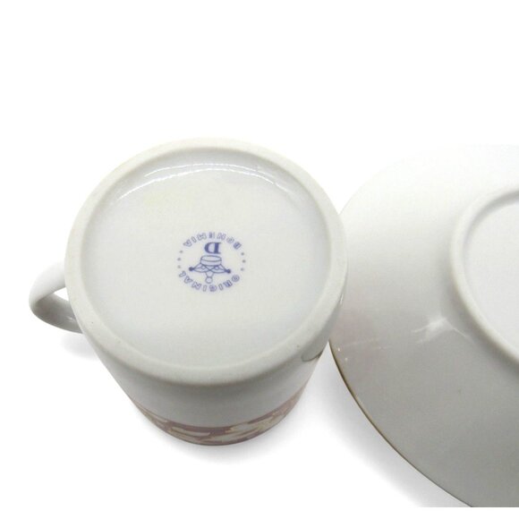 Original Bohemia DEMITASSE Espresso Cup and Saucer FLORAL Gold Accents Vintage - Picture 11 of 11